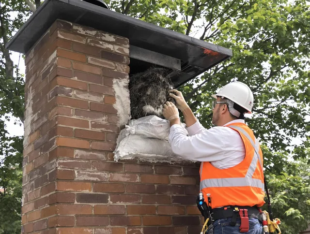 Humane removal of debris and animals by Grove City Chimney Sweep in Grove City, OH