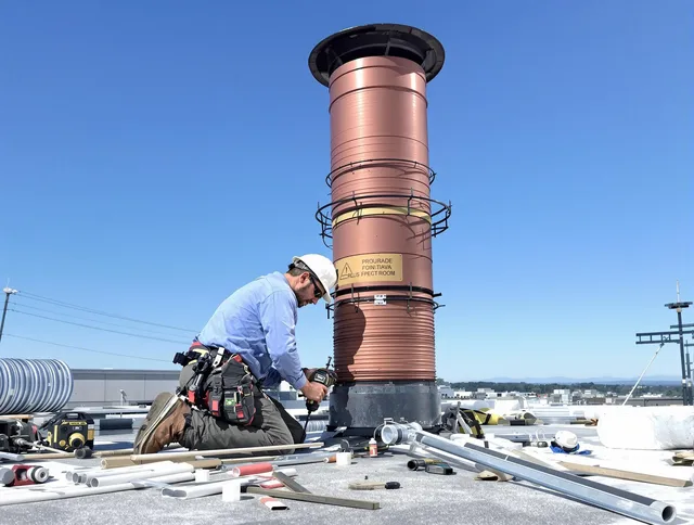 Installed chimney liner by Grove City Chimney Sweep in Grove City, OH