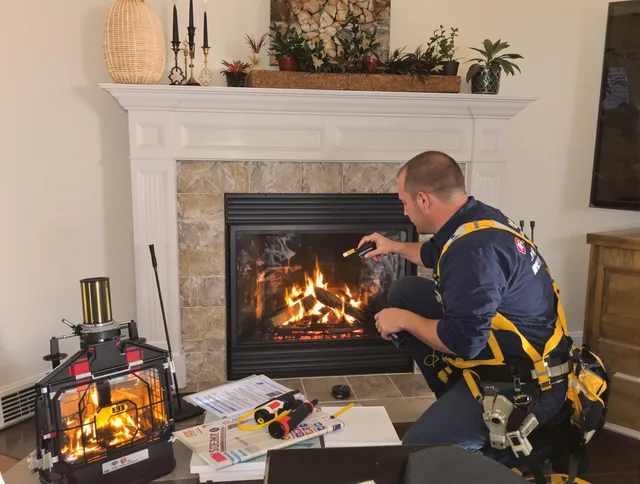 Safety-focused fireplace inspection by Grove City Chimney Sweep in Grove City, OH