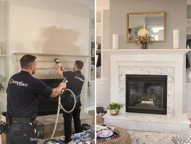 Professional soot removal by Grove City Chimney Sweep team in Grove City, OH